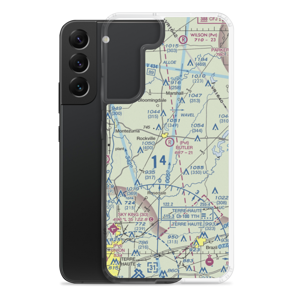 Butler Field (IN46) VFR Sectional Samsung Case Samsung Galaxy S22 Plus model shown