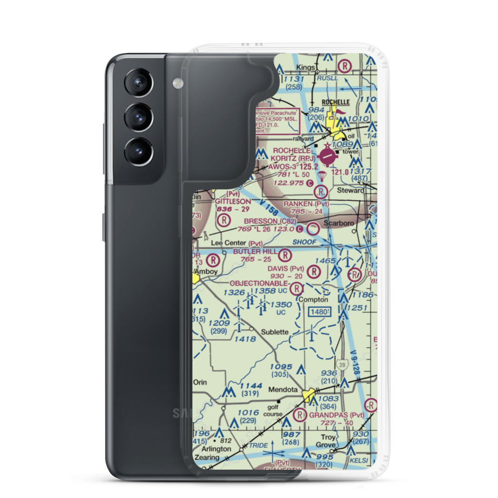 Butler Hill RLA Restricted Landing Area (8IL3) VFR Sectional Samsung Case Samsung Galaxy S21 model shown
