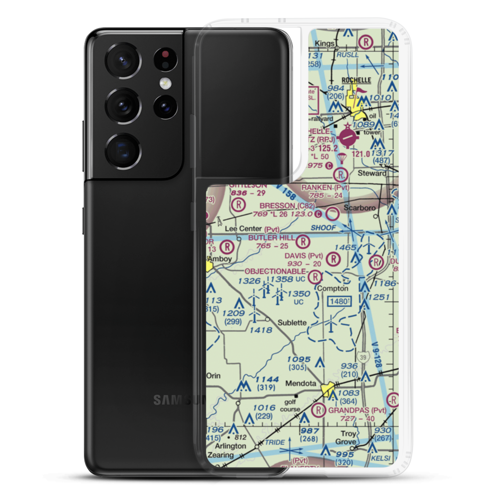 Butler Hill RLA Restricted Landing Area (8IL3) VFR Sectional Samsung Case Samsung Galaxy S21 Ultra model shown