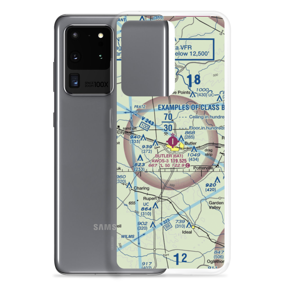 Butler Municipal Airport (6A1) VFR Sectional Samsung Case Samsung Galaxy S20 Ultra model shown