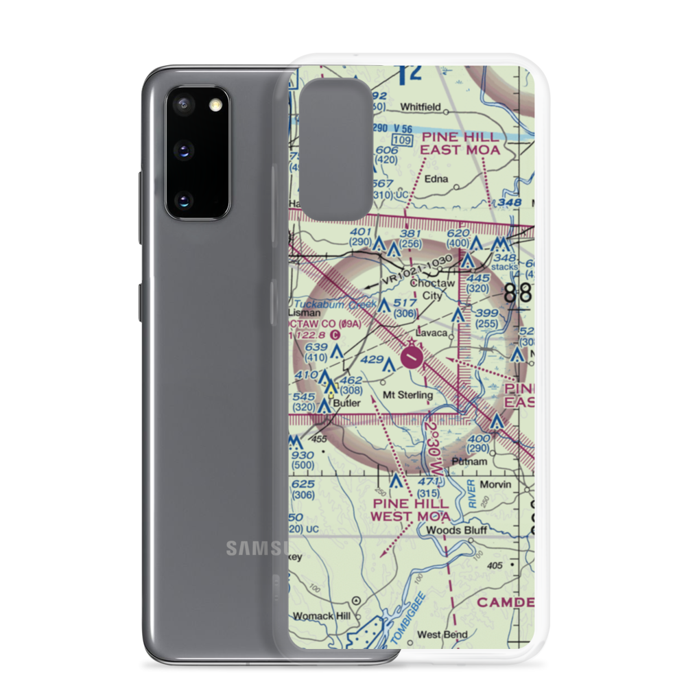 Butler-Choctaw County Airport (09A) VFR Sectional Samsung Case Samsung Galaxy S20 model shown
