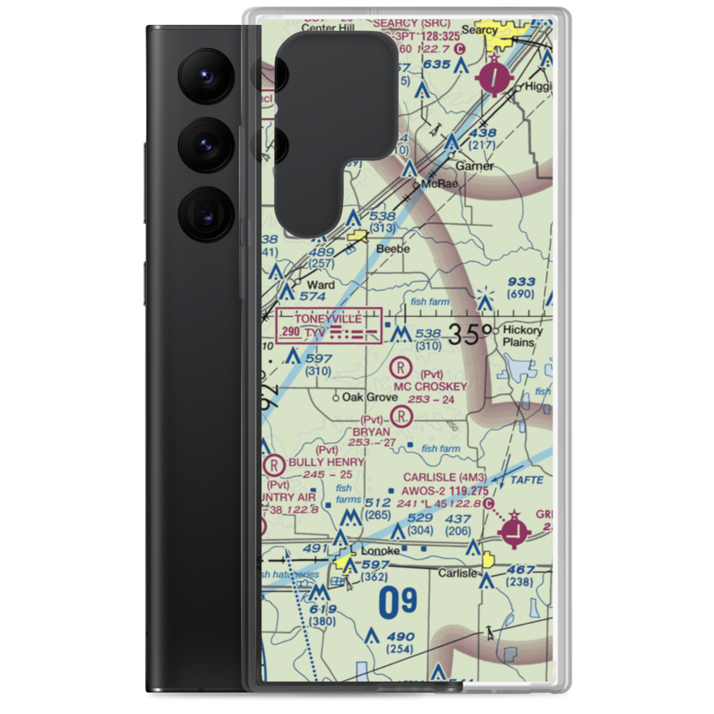 Butlerville Field (BUTL) VFR Sectional Samsung Case Samsung Galaxy S22 Ultra model shown
