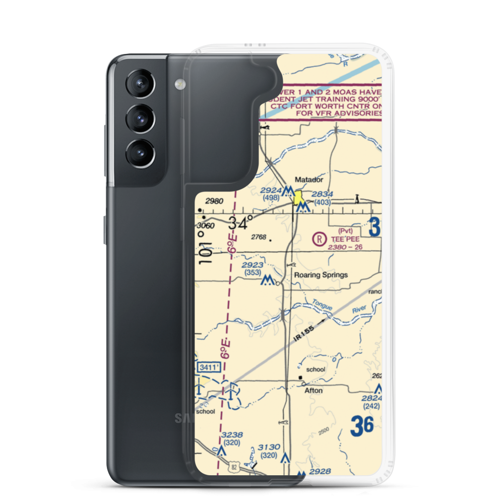 Buzz Field (0TE3) VFR Sectional Samsung Case Samsung Galaxy S21 model shown