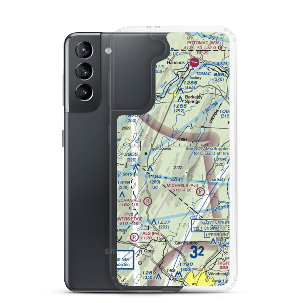 Buzzards Gap Ultralightport (WV61) VFR Sectional Samsung Case Samsung Galaxy S21 model shown