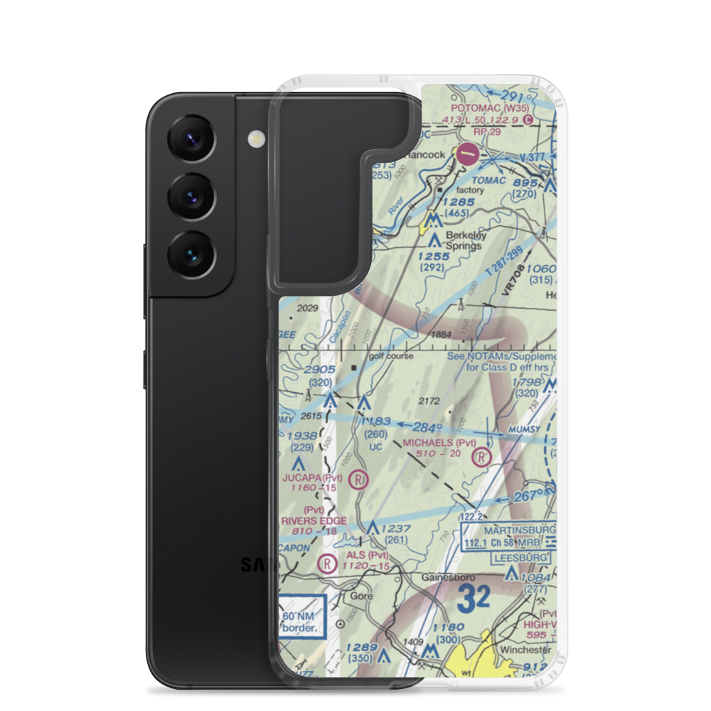 Buzzards Gap Ultralightport (WV61) VFR Sectional Samsung Case Samsung Galaxy S22 model shown
