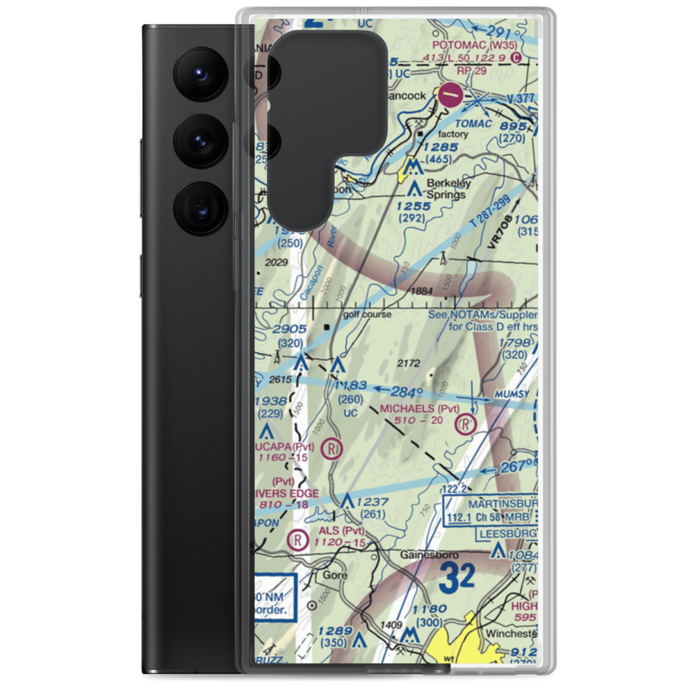 Buzzards Gap Ultralightport (WV61) VFR Sectional Samsung Case Samsung Galaxy S22 Ultra model shown