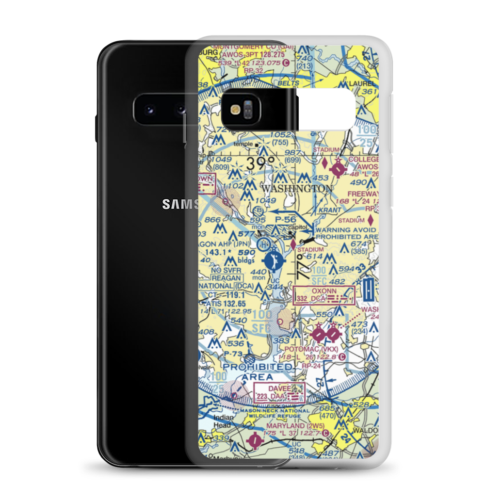 Buzzards Point Seaplane Base (BZS) VFR Sectional Samsung Case Samsung Galaxy S10 model shown