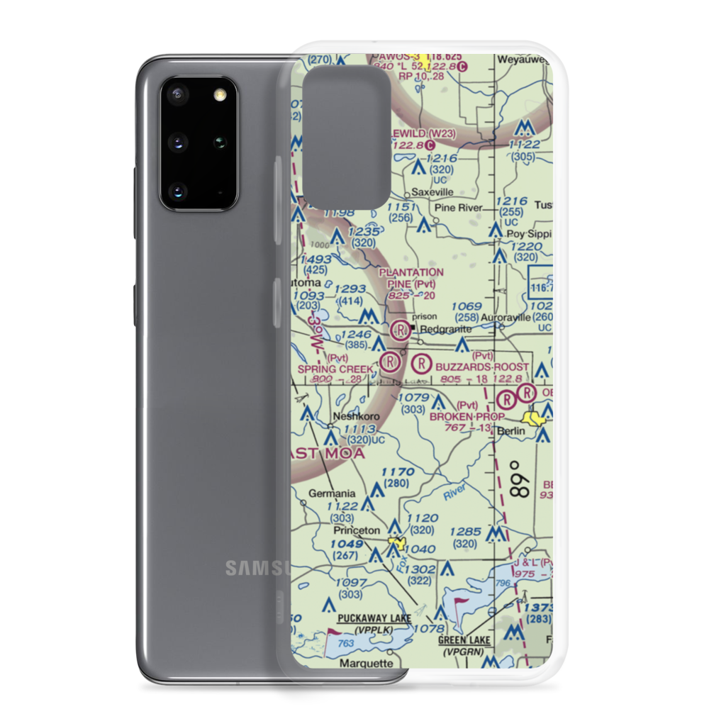 Buzzards Roost Airport (1WI7) VFR Sectional Samsung Case Samsung Galaxy S20 Plus model shown