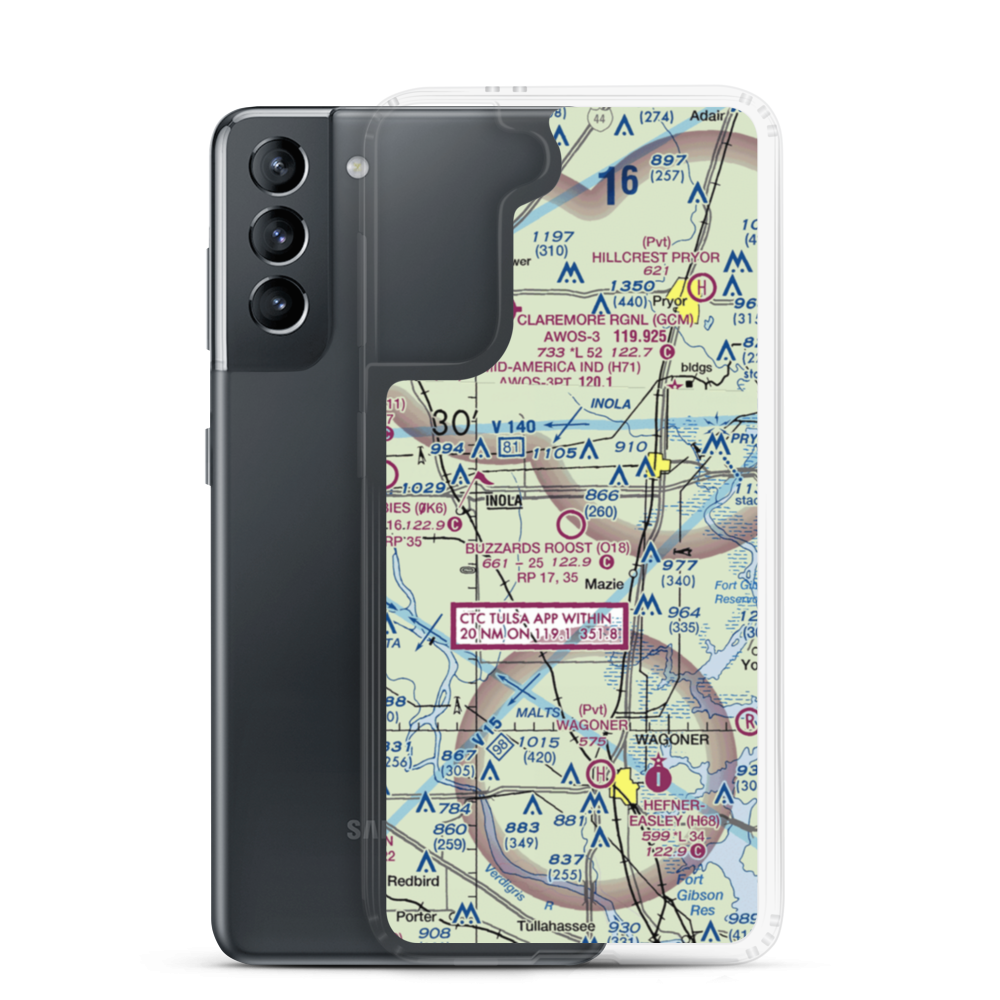 Buzzards Roost Airport (O18) VFR Sectional Samsung Case Samsung Galaxy S21 model shown