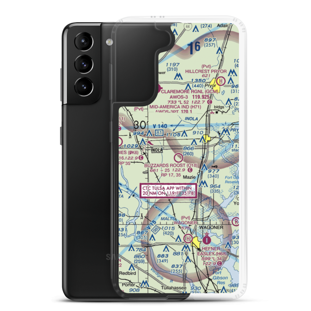 Buzzards Roost Airport (O18) VFR Sectional Samsung Case Samsung Galaxy S21 Plus model shown