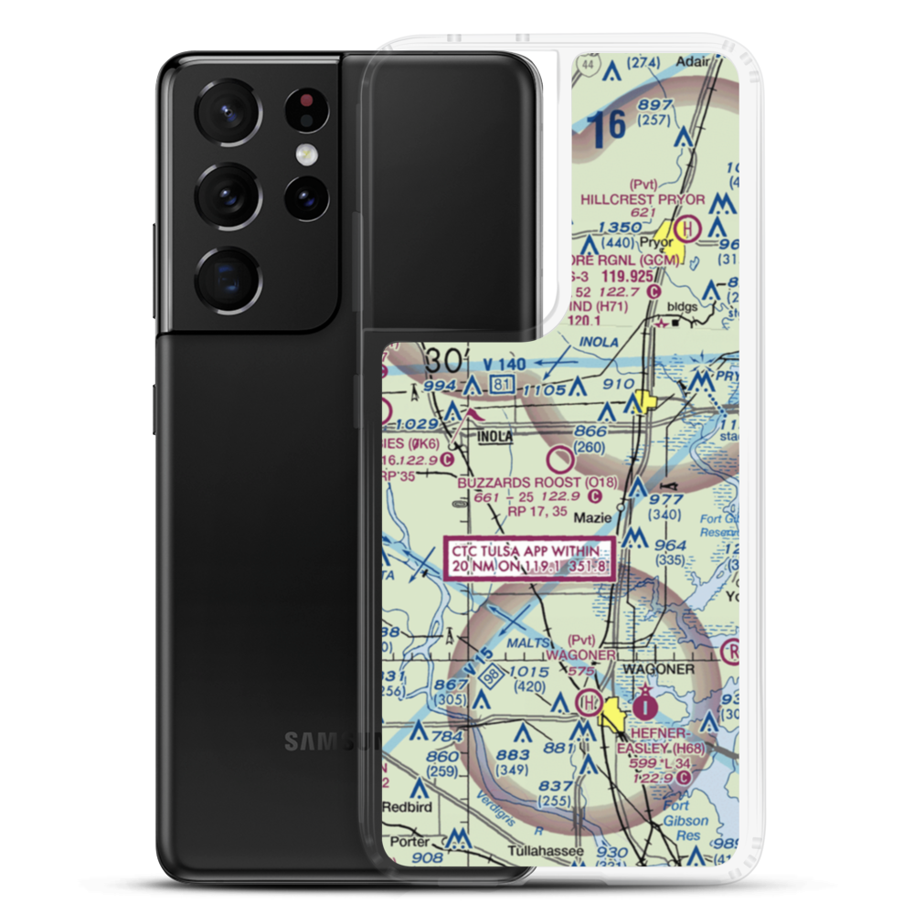 Buzzards Roost Airport (O18) VFR Sectional Samsung Case Samsung Galaxy S21 Ultra model shown