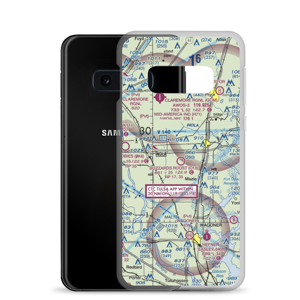 Buzzards Roost Airport (O18) VFR Sectional Samsung Case Samsung Galaxy S10e model shown