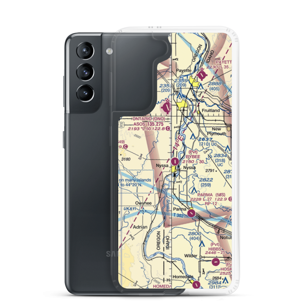 Bybee Field (97OG) VFR Sectional Samsung Case Samsung Galaxy S21 model shown