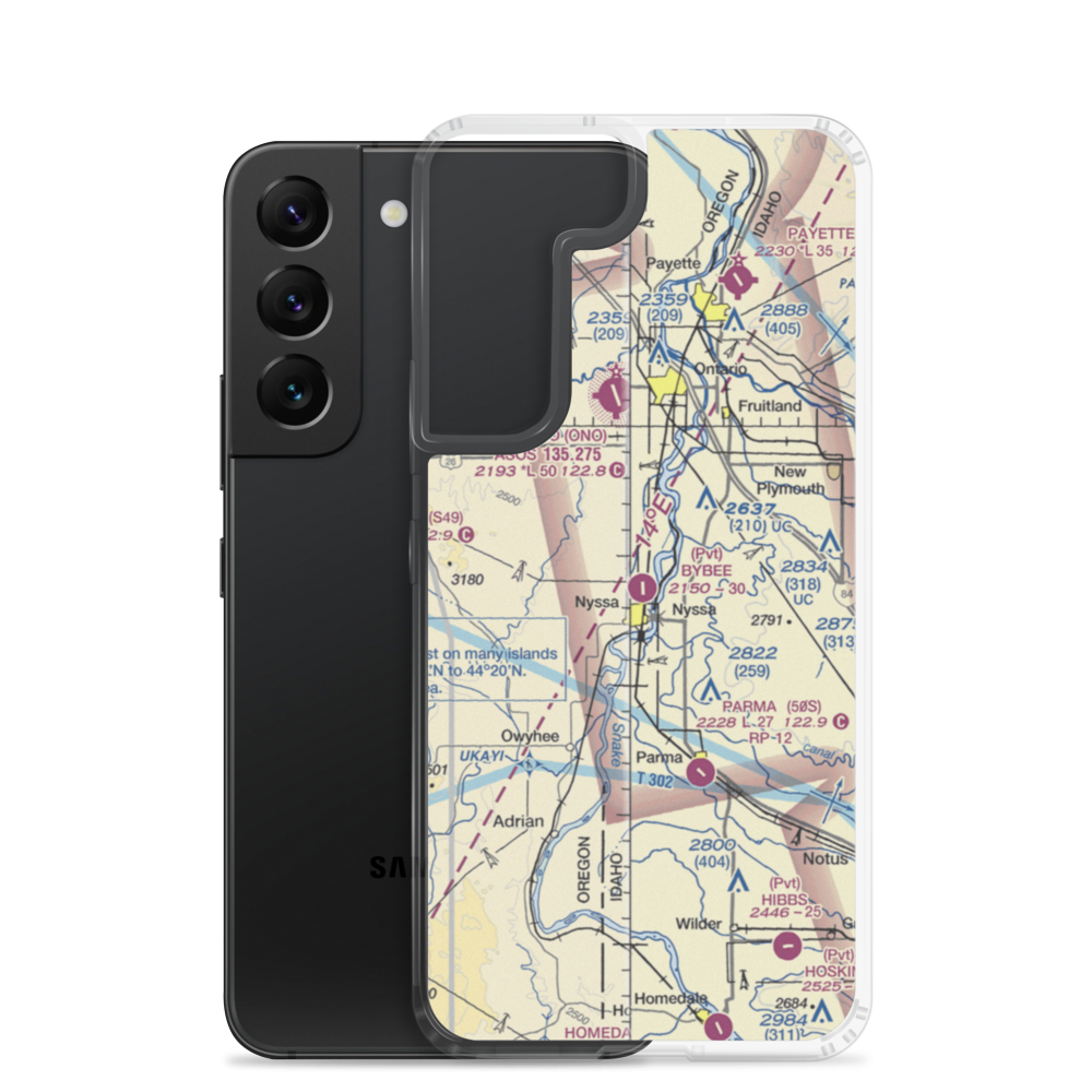Bybee Field (97OG) VFR Sectional Samsung Case Samsung Galaxy S22 model shown