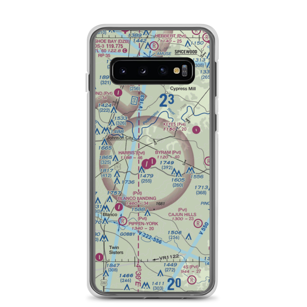 Byram Ranch Airport (63XS) VFR Sectional Samsung Case Samsung Galaxy S10 model shown