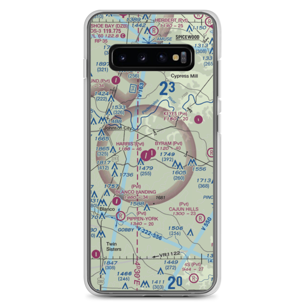 Byram Ranch Airport (63XS) VFR Sectional Samsung Case Samsung Galaxy S10+ model shown