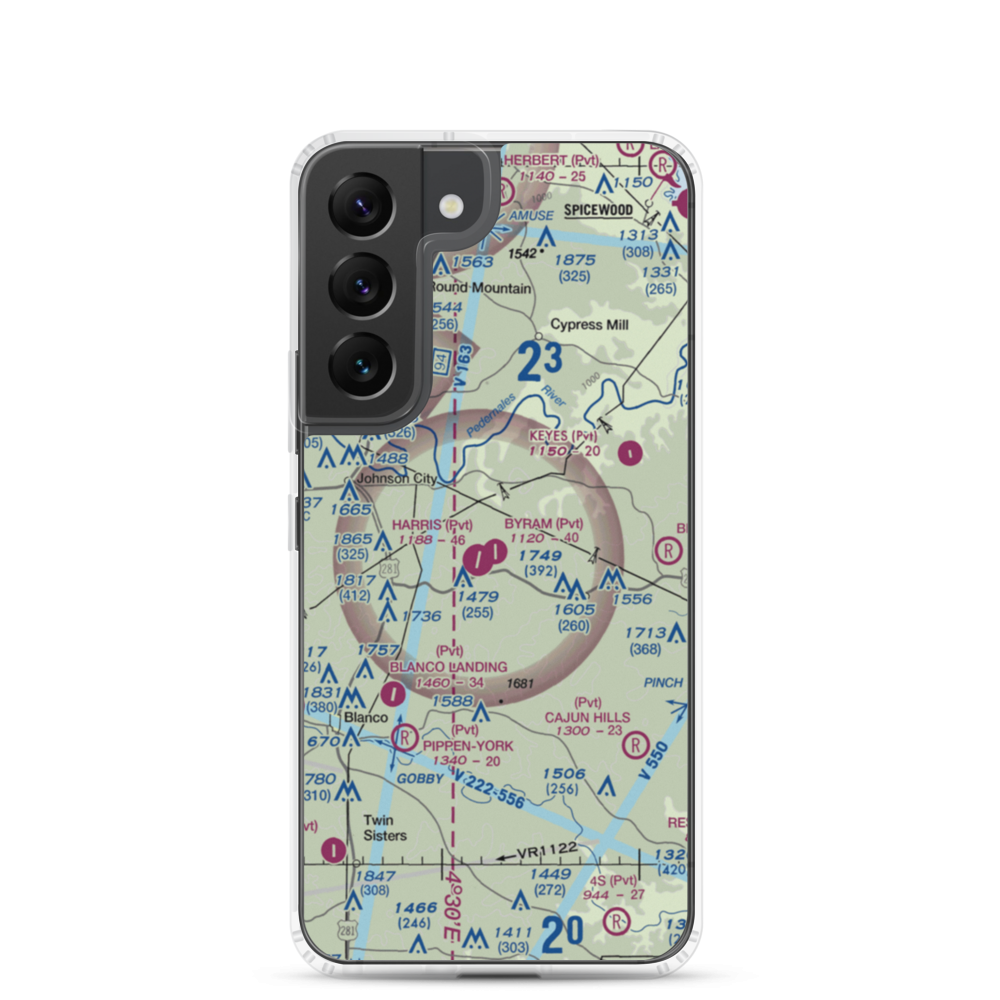 Byram Ranch Airport (63XS) VFR Sectional Samsung Case Samsung Galaxy S22 model shown