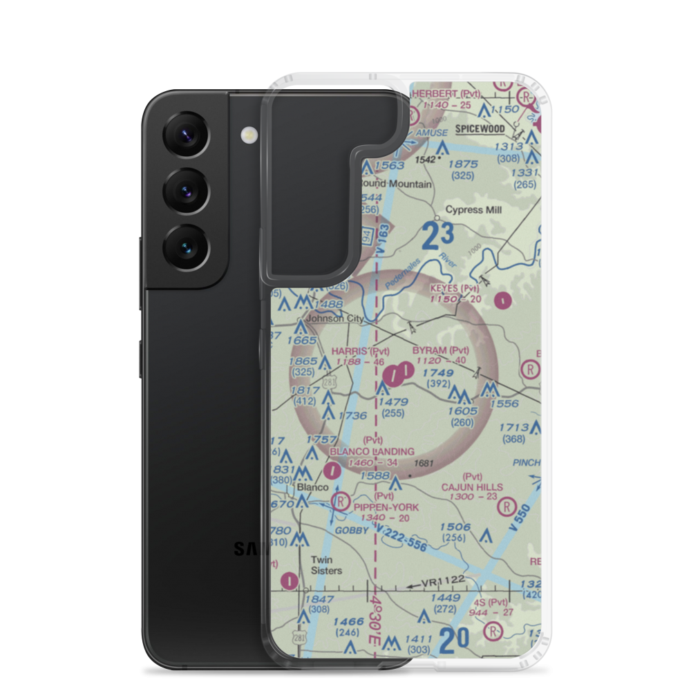 Byram Ranch Airport (63XS) VFR Sectional Samsung Case Samsung Galaxy S22 model shown