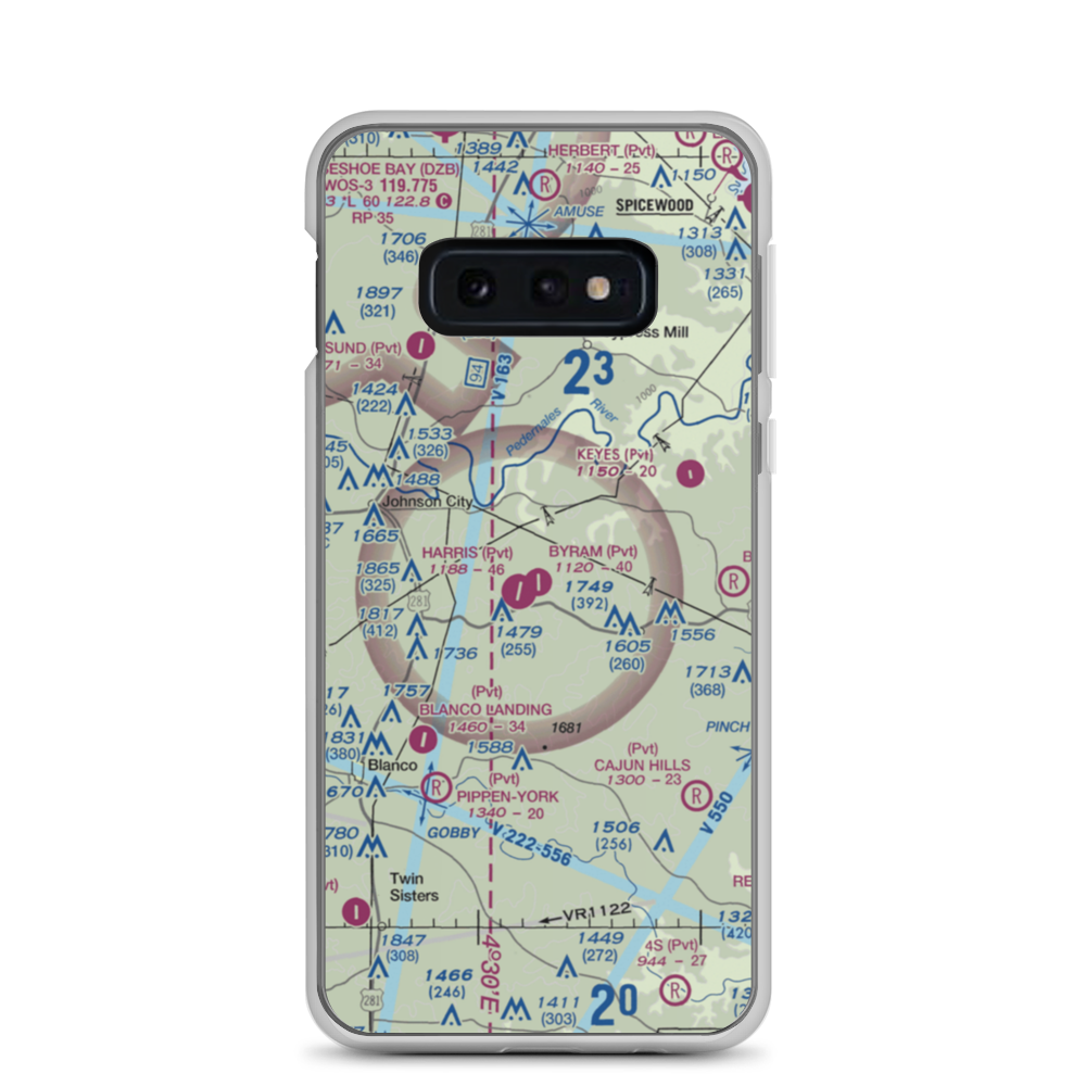 Byram Ranch Airport (63XS) VFR Sectional Samsung Case Samsung Galaxy S10e model shown