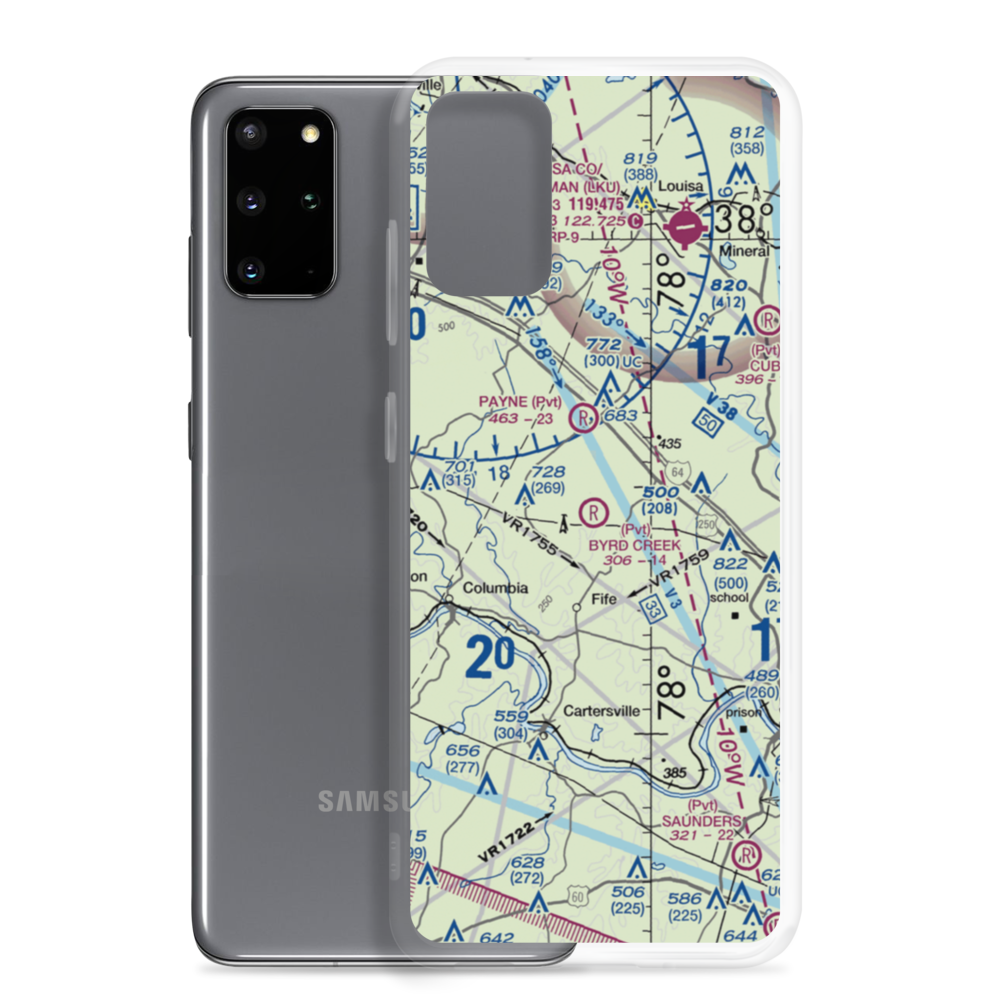 Byrd Creek Airport (46VA) VFR Sectional Samsung Case Samsung Galaxy S20 Plus model shown