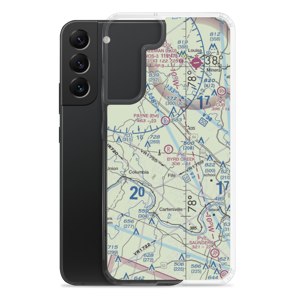 Byrd Creek Airport (46VA) VFR Sectional Samsung Case Samsung Galaxy S22 Plus model shown