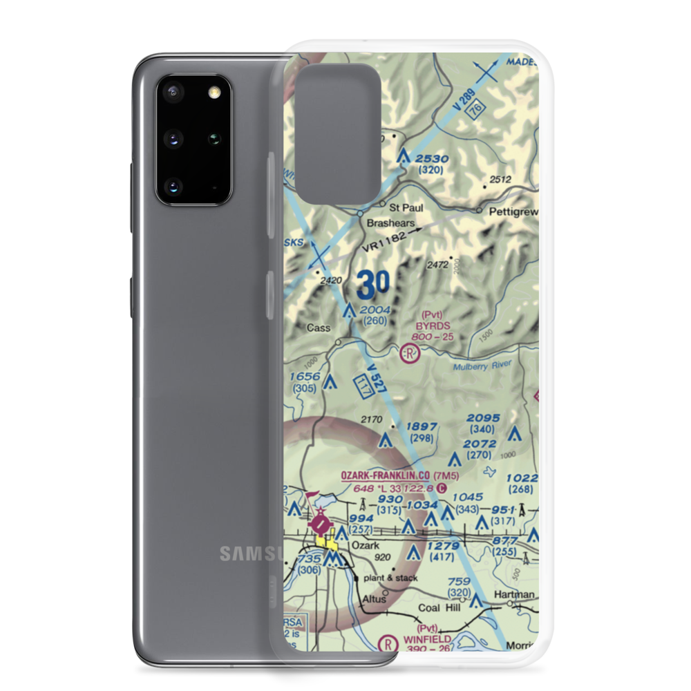 Byrd's Backcountry Airstrip (51AR) VFR Sectional Samsung Case Samsung Galaxy S20 Plus model shown