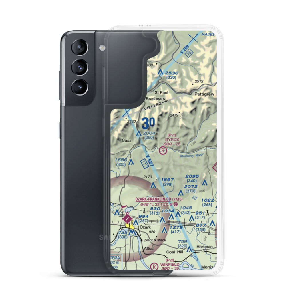 Byrd's Backcountry Airstrip (51AR) VFR Sectional Samsung Case Samsung Galaxy S21 model shown