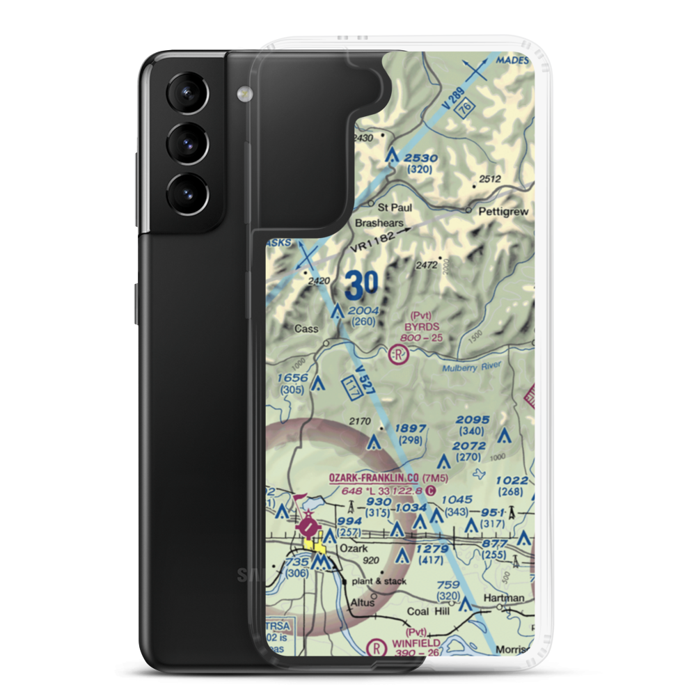 Byrd's Backcountry Airstrip (51AR) VFR Sectional Samsung Case Samsung Galaxy S21 Plus model shown