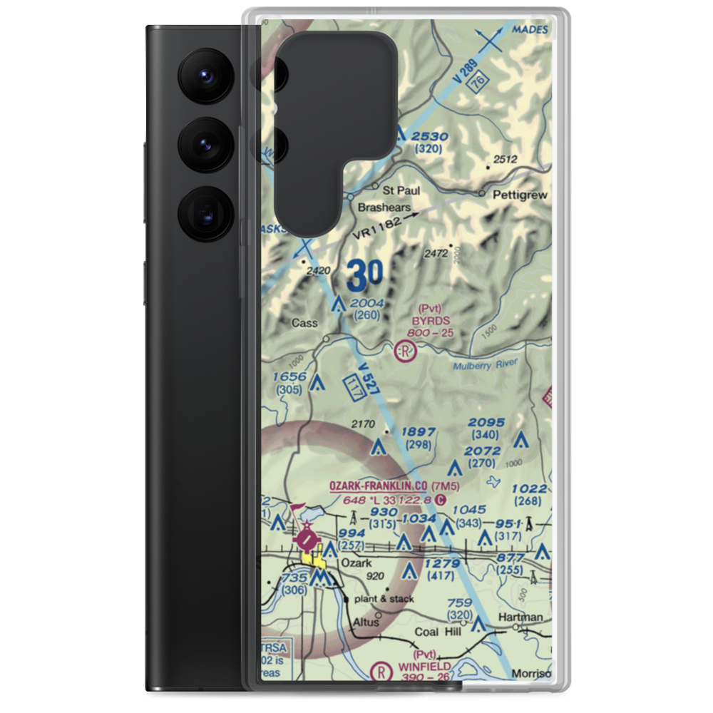 Byrd's Backcountry Airstrip (51AR) VFR Sectional Samsung Case Samsung Galaxy S22 Ultra model shown
