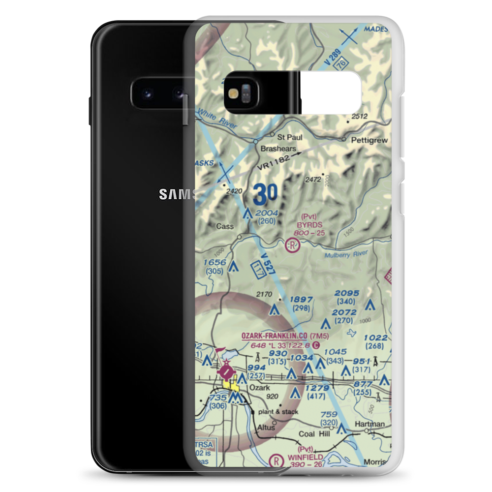Byrd's Backcountry Airstrip (51AR) VFR Sectional Samsung Case Samsung Galaxy S10+ model shown