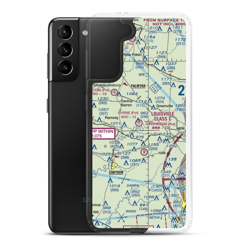 Byrne Field (0IN5) VFR Sectional Samsung Case Samsung Galaxy S21 Plus model shown