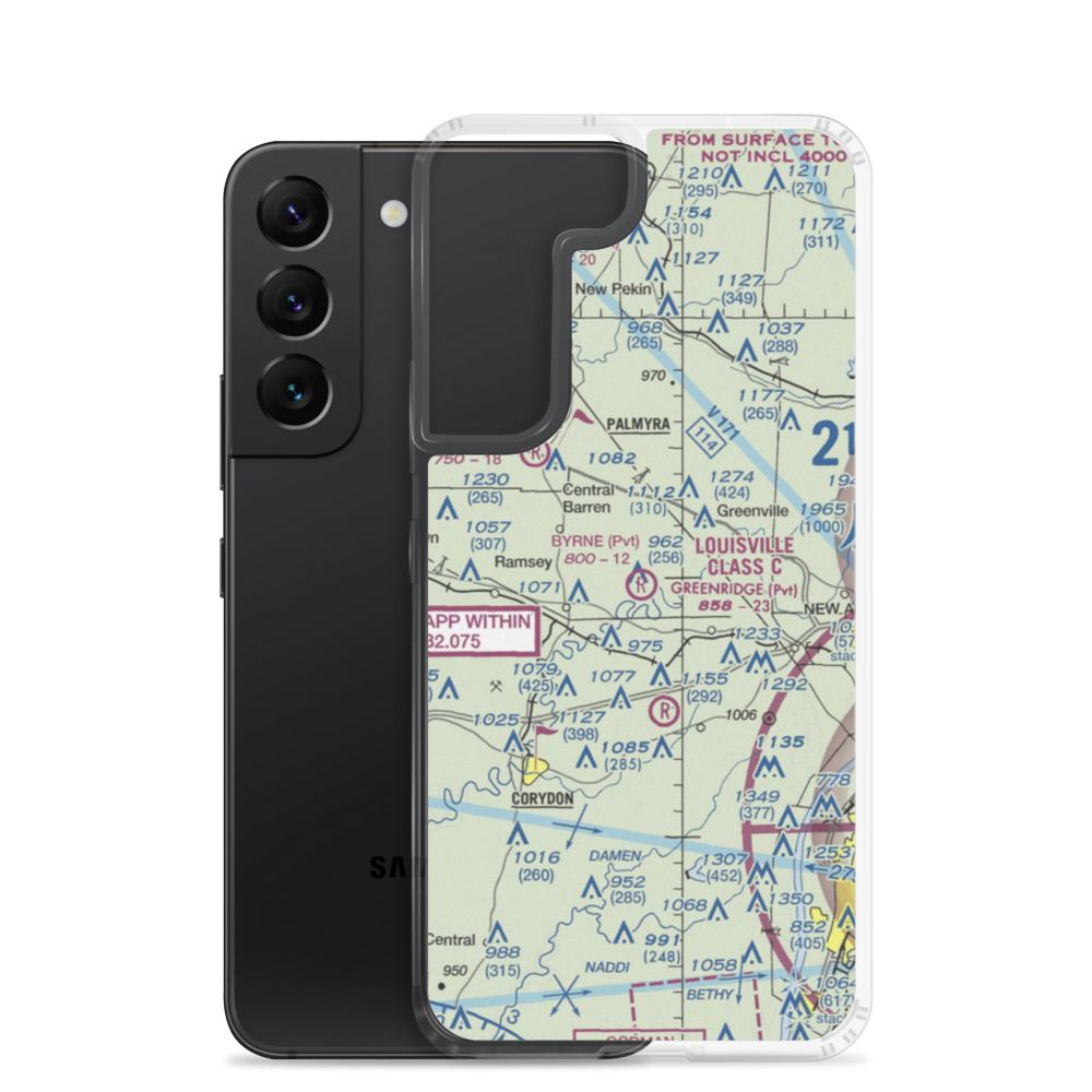 Byrne Field (0IN5) VFR Sectional Samsung Case Samsung Galaxy S22 model shown