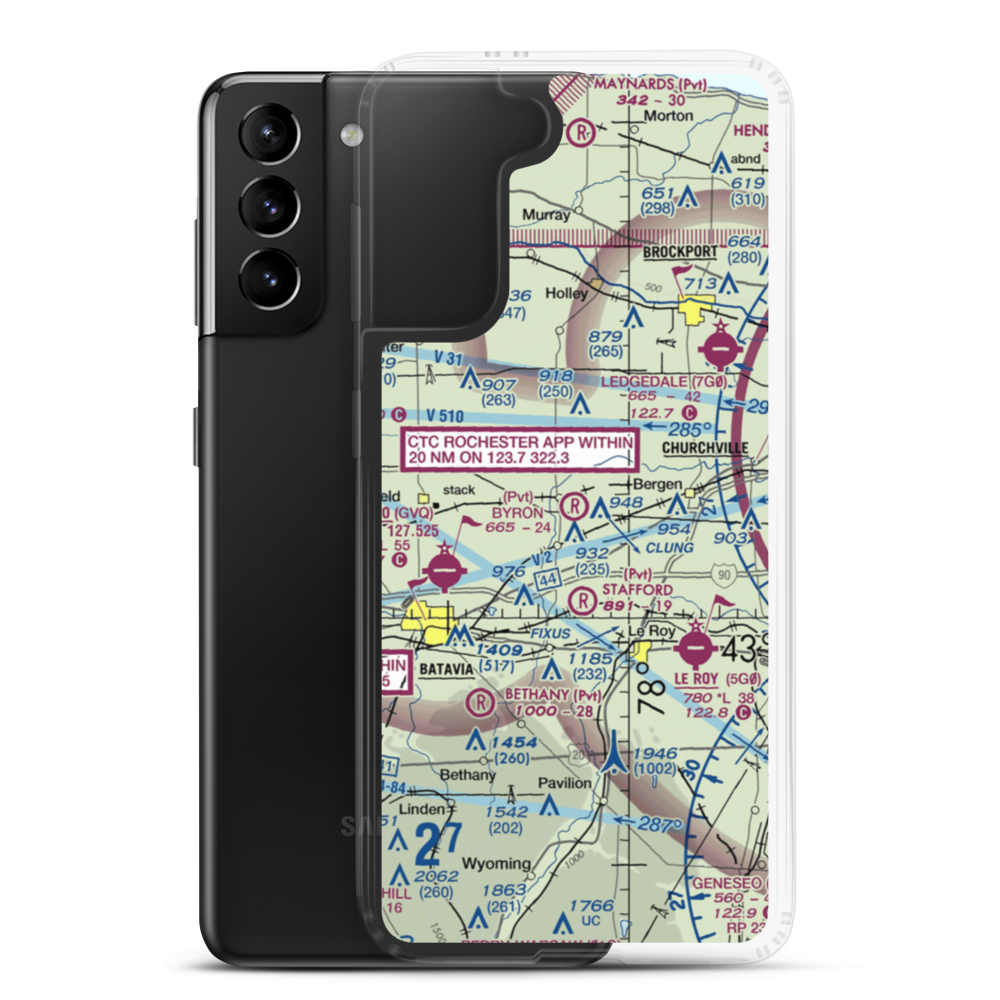 Byron Airpark (2NY4) VFR Sectional Samsung Case Samsung Galaxy S21 Plus model shown
