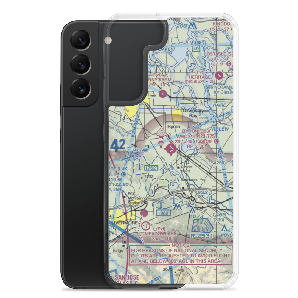 Byron Airport (C83) VFR Sectional Samsung Case Samsung Galaxy S22 Plus model shown