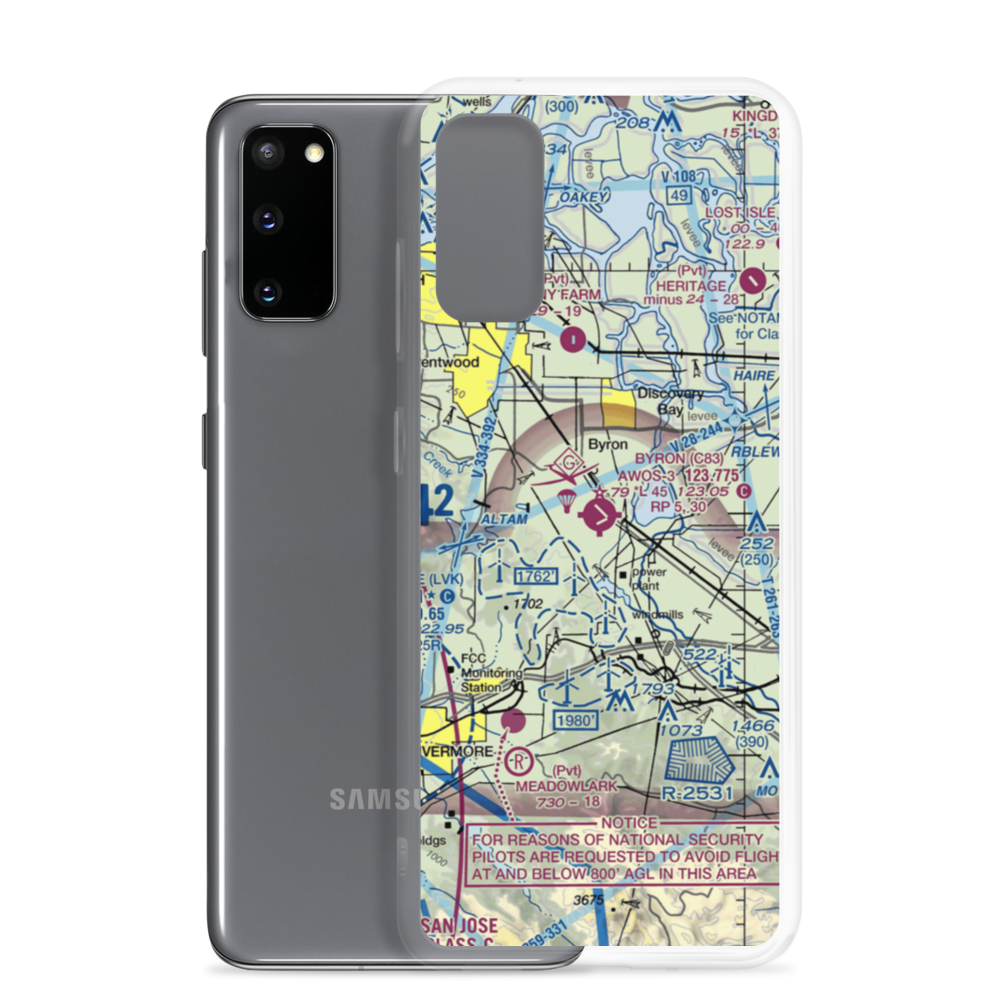 Byron Airport (C83) VFR Sectional Samsung Case Samsung Galaxy S20 model shown