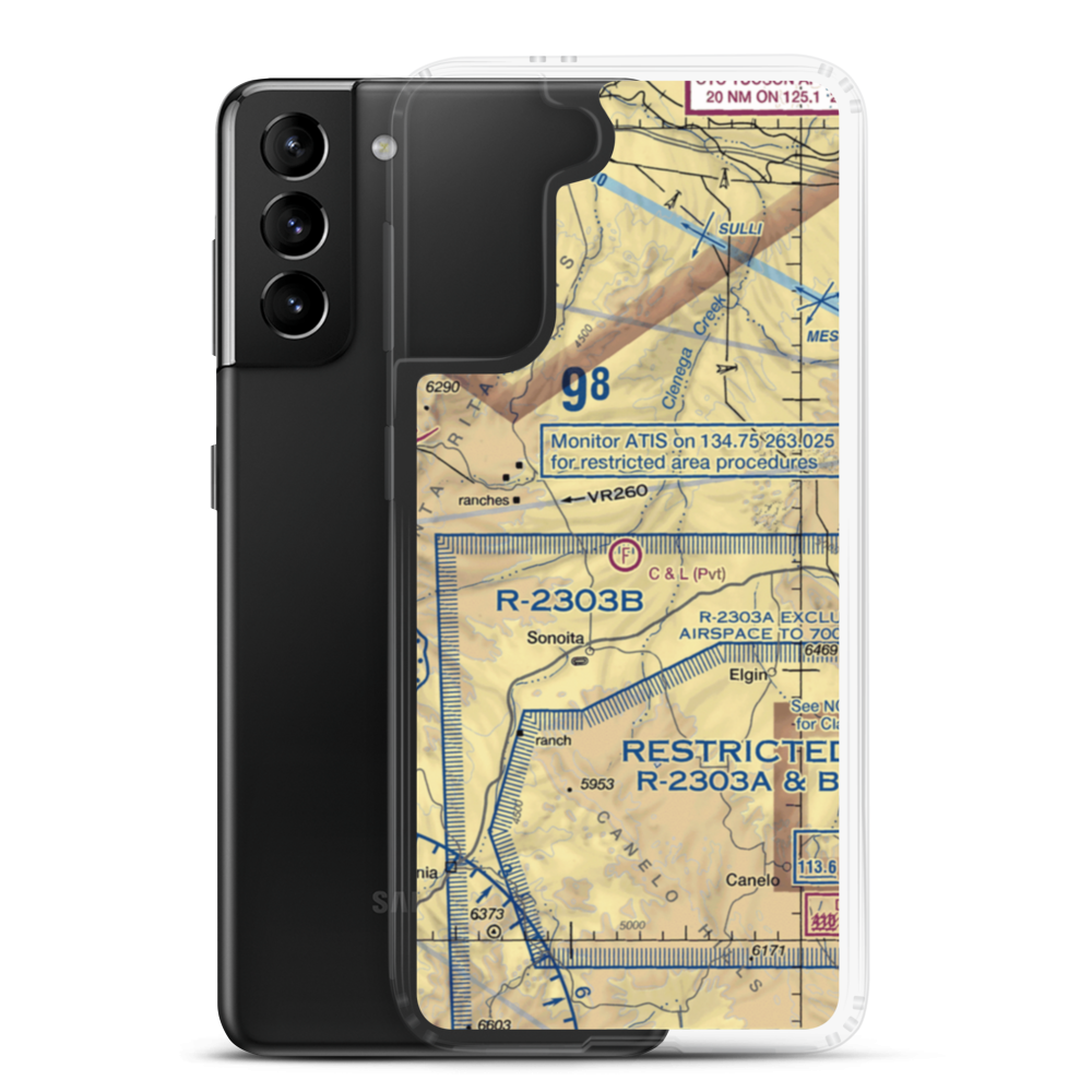 C & L Ranch Ultralightport (AZ19) VFR Sectional Samsung Case Samsung Galaxy S21 Plus model shown