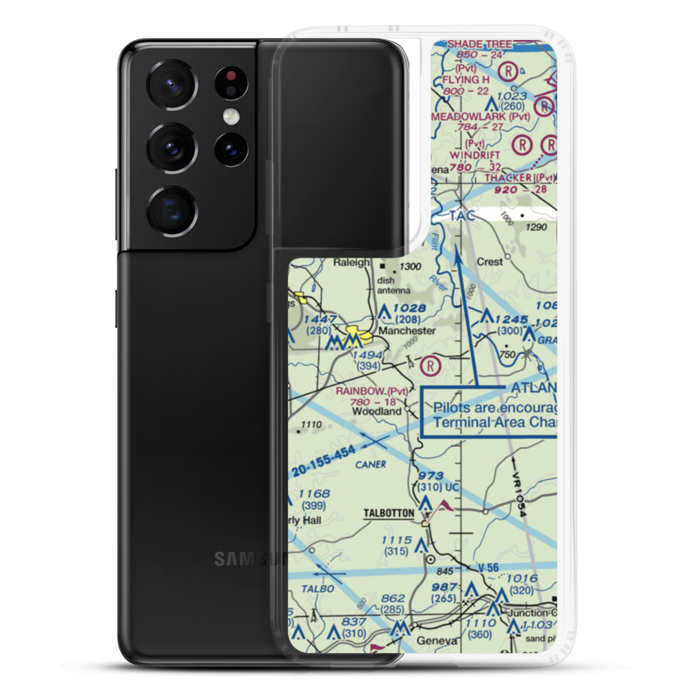 C & W Air Park (1GE2) VFR Sectional Samsung Case Samsung Galaxy S21 Ultra model shown