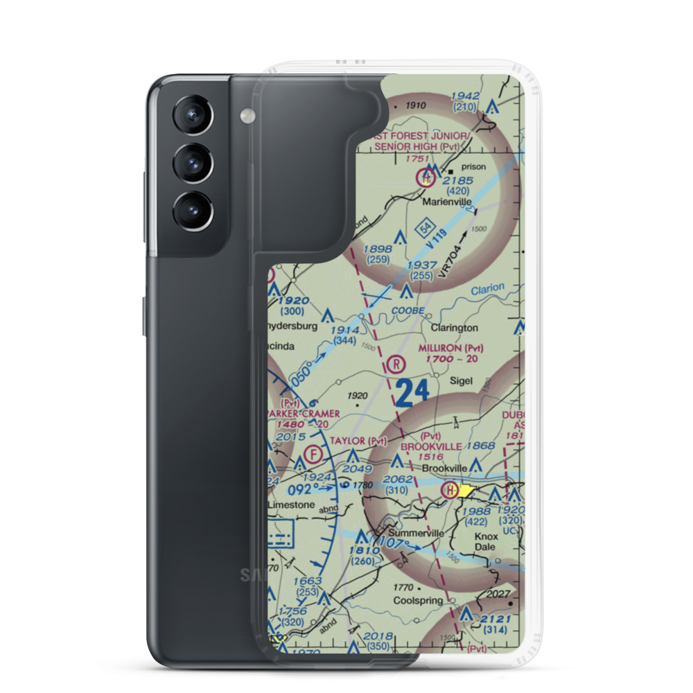 C & W Milliron Flying Field (PN13) VFR Sectional Samsung Case Samsung Galaxy S21 model shown