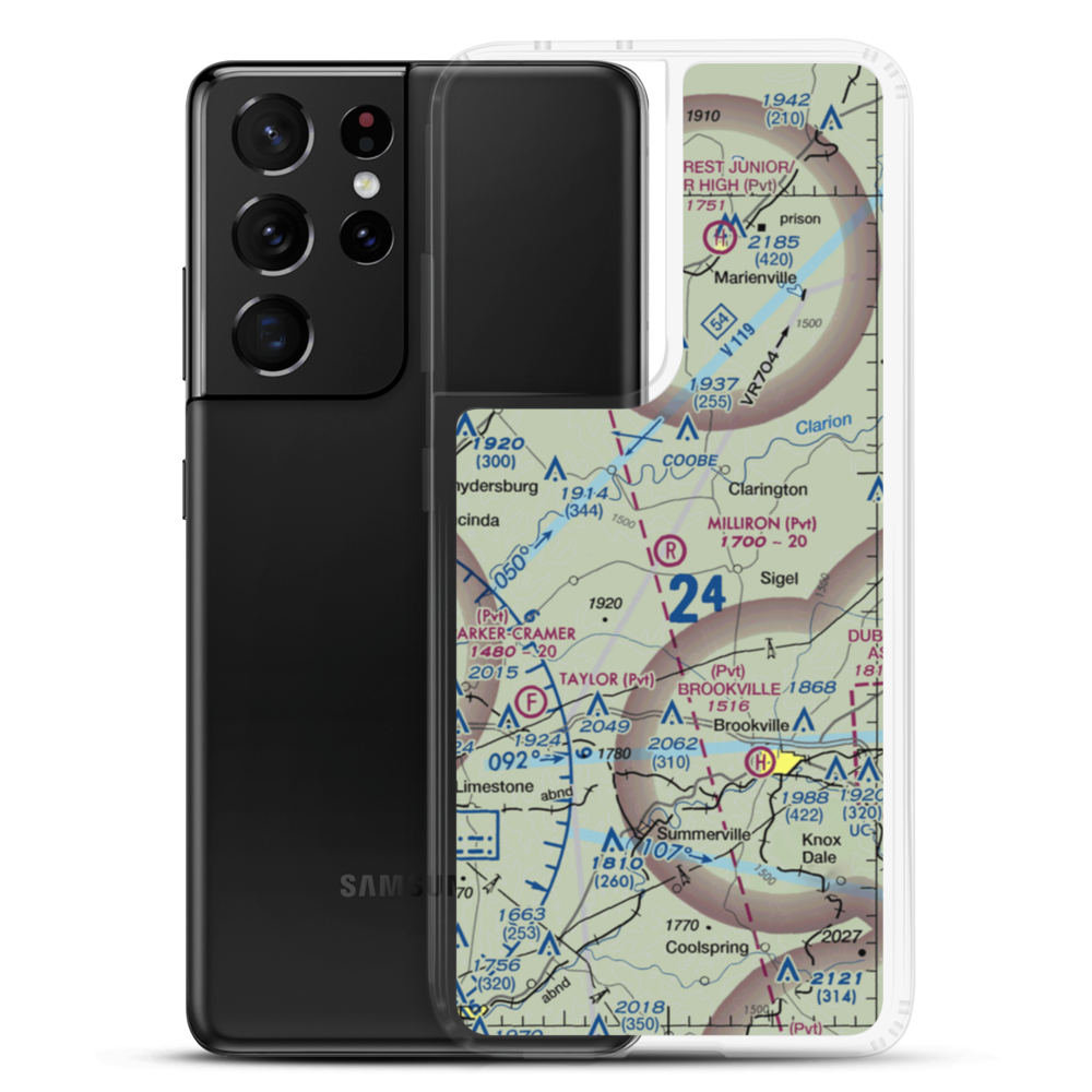 C & W Milliron Flying Field (PN13) VFR Sectional Samsung Case Samsung Galaxy S21 Ultra model shown