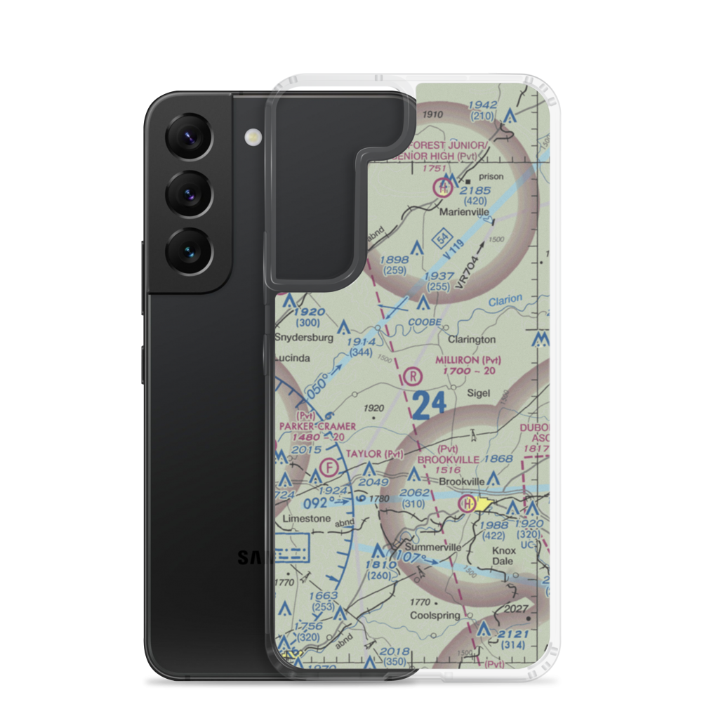 C & W Milliron Flying Field (PN13) VFR Sectional Samsung Case Samsung Galaxy S22 model shown