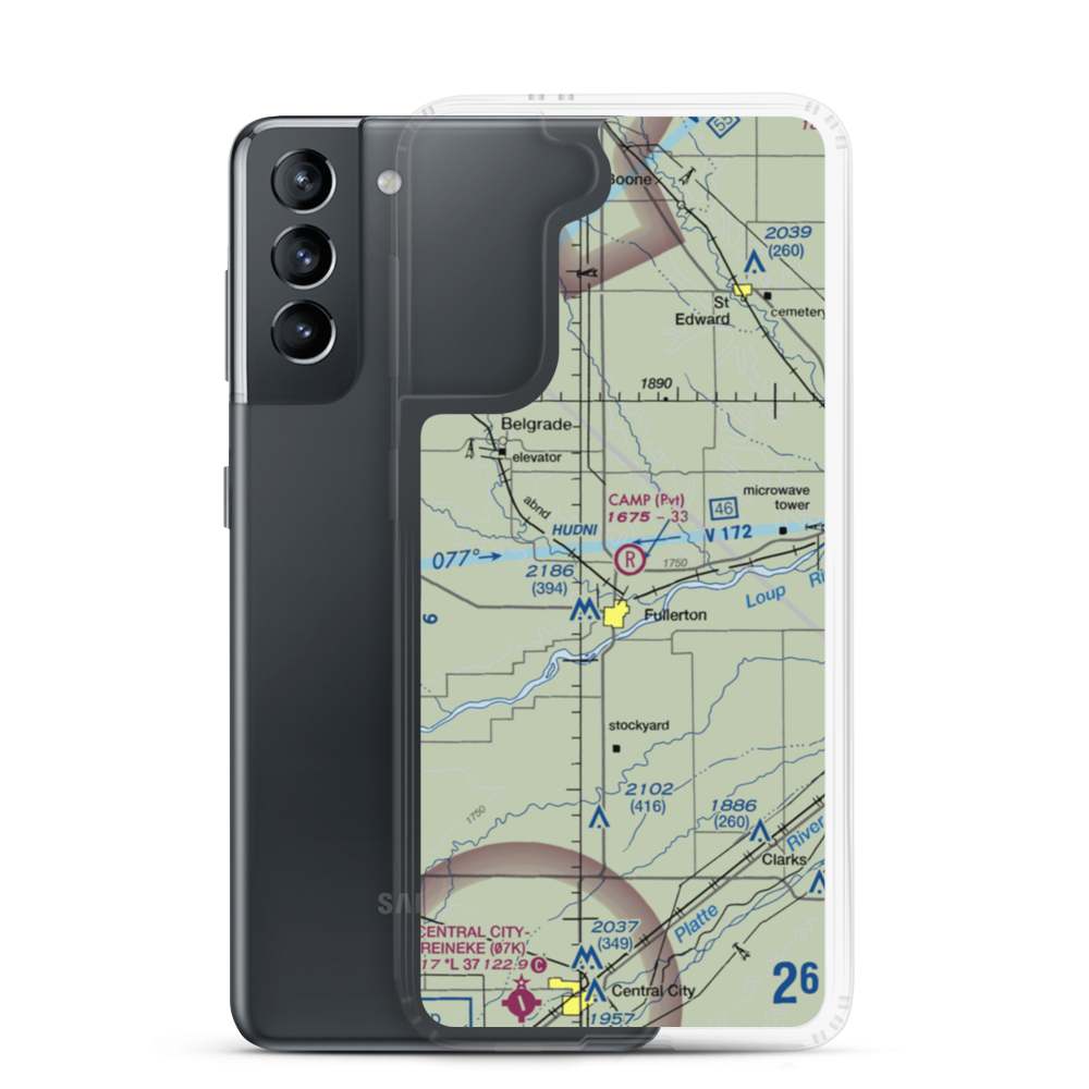 C A M P Airport (8NE9) VFR Sectional Samsung Case Samsung Galaxy S21 model shown
