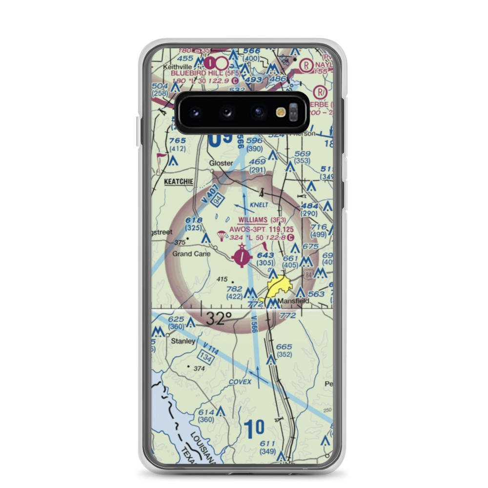 C E 'Rusty' Williams Airport (3F3) VFR Sectional Samsung Case Samsung Galaxy S10 model shown