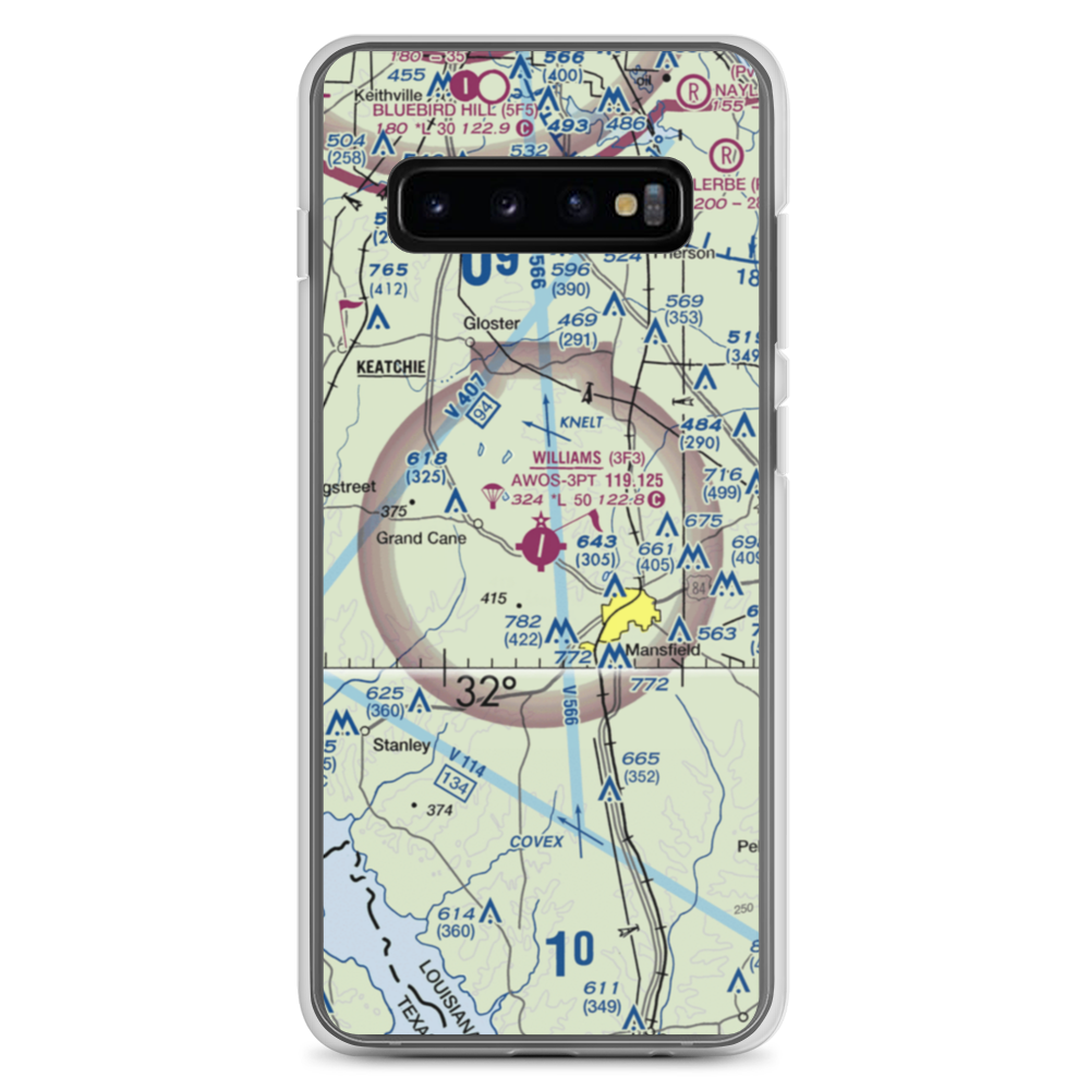 C E 'Rusty' Williams Airport (3F3) VFR Sectional Samsung Case Samsung Galaxy S10+ model shown