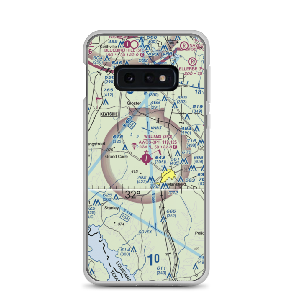 C E 'Rusty' Williams Airport (3F3) VFR Sectional Samsung Case Samsung Galaxy S10e model shown