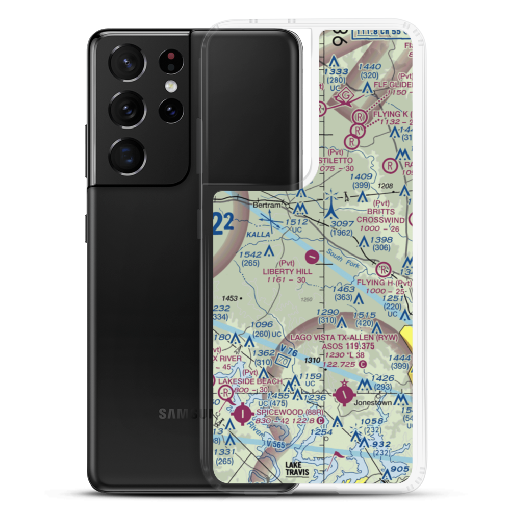 C F C Aviation Ranch Airport (XS12) VFR Sectional Samsung Case Samsung Galaxy S21 Ultra model shown