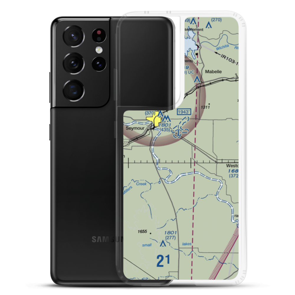 C Lazy T Ranch Airport (TS20) VFR Sectional Samsung Case Samsung Galaxy S21 Ultra model shown