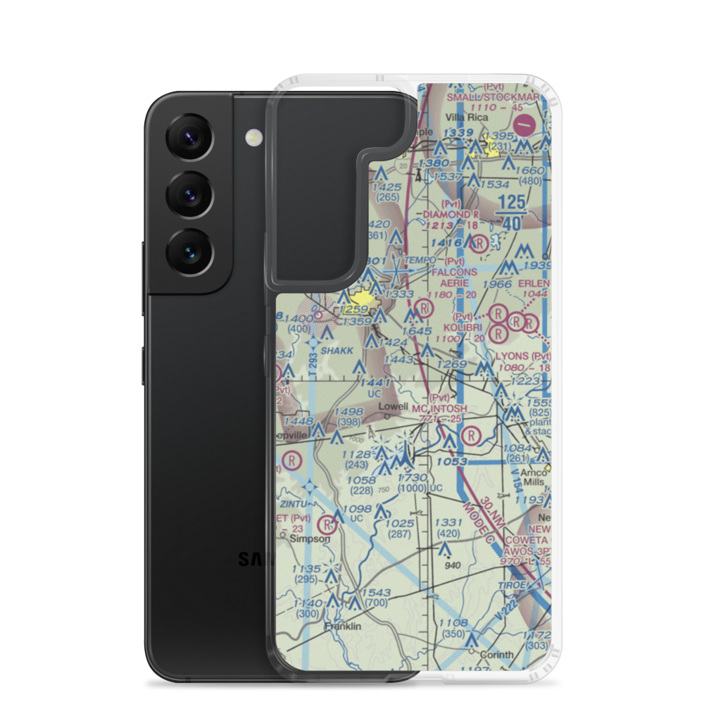 C&R Farm Airport (78GA) VFR Sectional Samsung Case Samsung Galaxy S22 model shown