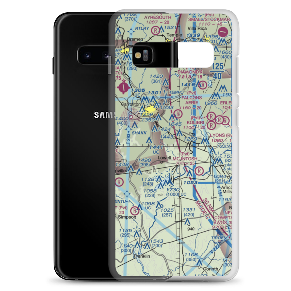 C&R Farm Airport (78GA) VFR Sectional Samsung Case Samsung Galaxy S10+ model shown