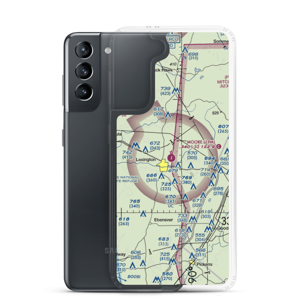 C. A. Moore Airport (19M) VFR Sectional Samsung Case Samsung Galaxy S21 model shown