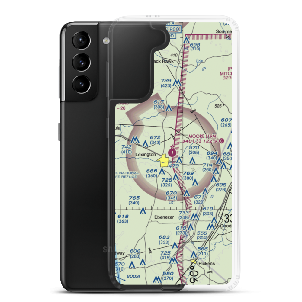 C. A. Moore Airport (19M) VFR Sectional Samsung Case Samsung Galaxy S21 Plus model shown